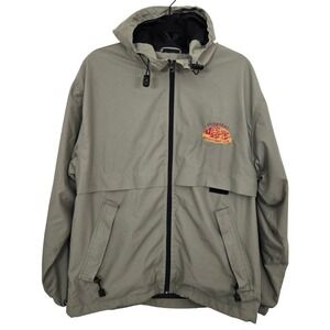 Vtg 90s Overseas Adventurers Club Jacket Mens M Olive Green Windbreaker Gorpcore